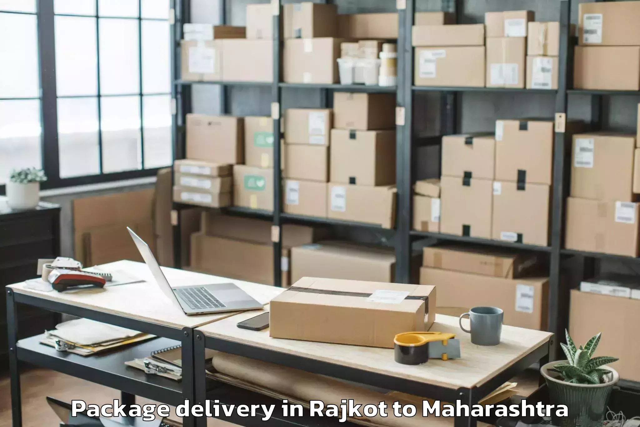 Trusted Rajkot to Dy Patil Vidyapeeth Mumbai Package Delivery